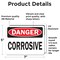 Signmission Corrosive Danger Sign, Vinyl Decal, 7in W x 5in L, 2PK OS-2PACK-DS-D-57-L-19323 - alternate 5